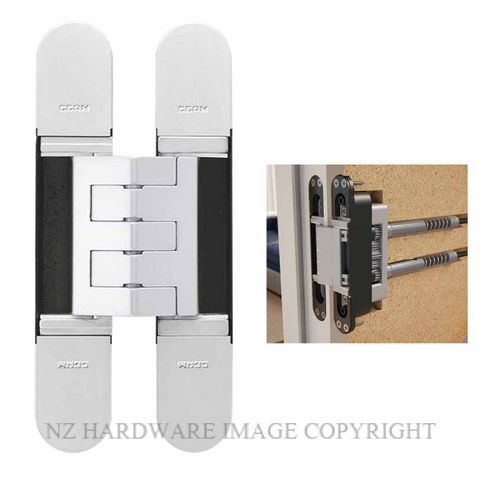 CEAM BAC1431ACWH 3D ADJUSTABLE CONCEALED DOOR HINGE CLOSER WHITE