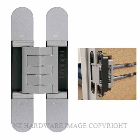 CEAM BAC1431ACSI 3D ADJUSTABLE CONCEALED DOOR HINGE CLOSER SILVER
