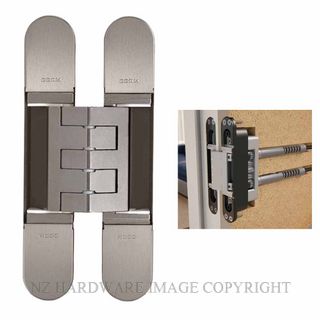 CEAM BAC1431ACSN 3D ADJUSTABLE CONCEALED DOOR HINGE CLOSER SATIN NICKEL