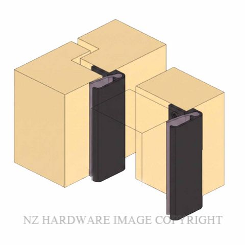 RAVEN RP16SI MEETING STILE SEAL 3000MM BLACK ANODISED