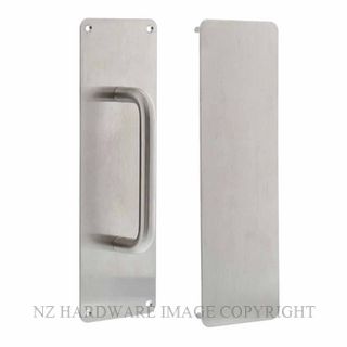 JAECO PHCFSET2-3X1 SS PULL HANDLE - PUSH PLATE SET 304 SATIN STAINLESS