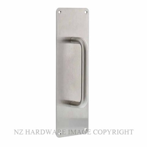 JAECO PHVF-3X1 SS PULL HANDLE ON PLATE 304 SATIN STAINLESS