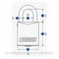 CARBINE C60 STAINLESS STEEL MARINE PADLOCK 11MMX27MM SS SHACKLE KD
