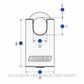 CARBINE C60 STEEL SHACKLE PADLOCK PROTECT PD CYL  KD
