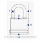 CARBINE CB20 20MM BRASS PADLOCK 13MMX3.7MM SHACKLE KD