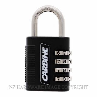 CARBINE CC40-KO 40MM KEY OVERIDE COMBINATION PADLOCK BLACK