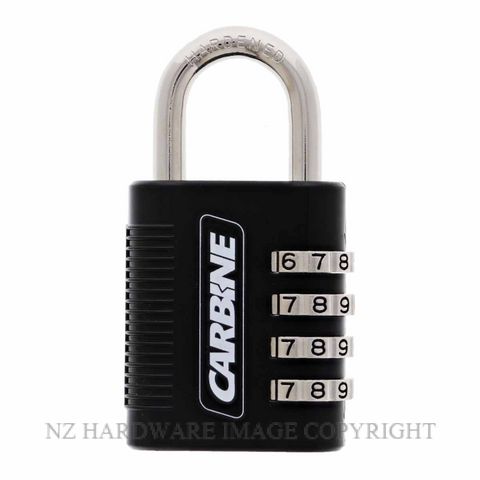 CARBINE CC40-KO 40MM KEY OVERIDE COMBINATION PADLOCK BLACK
