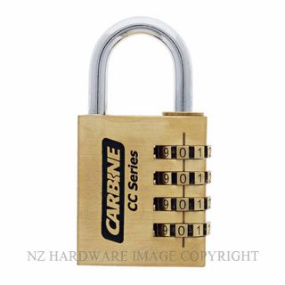 CARBINE CC40-KOBR 40MM KEY OVERIDE COMBINATION PADLOCK BRASS