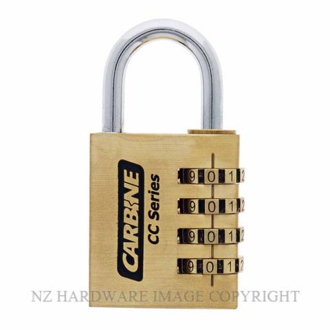 CARBINE CC40-KOBR 40MM KEY OVERIDE COMBINATION PADLOCK BRASS