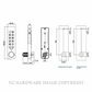 LENLOK LDL-2H-LH-SIL-KIT LENLOK DIGITAL LOCKER LOCK HORIZONTAL LEFT HAND SILVER