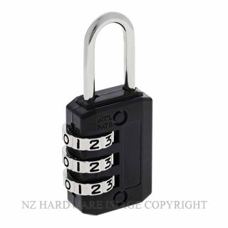 COMBINATION PADLOCK 22MM BODY HARDENED SHACKLE RESETTABLE DP