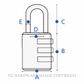 COMBINATION PADLOCK 22MM BODY HARDENED SHACKLE RESETTABLE DP