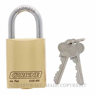 CARBINE C45 BRASS PADLOCK 8MMX30MM SS SHACKLE KD