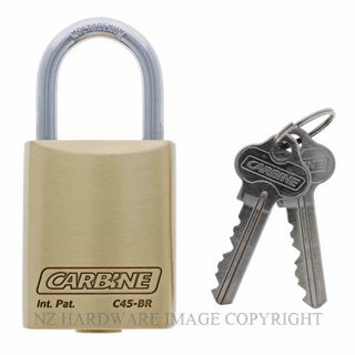 CARBINE C45-BR6 BRASS PADLOCK 6.35MMX30MM MOLY SHACKLE KD