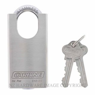 CARBINE C45-BRNP-SP-SS NICKEL PLATED BRASS PROTECTED PADLOCK 8MMX30MM SS SHACKLE KD