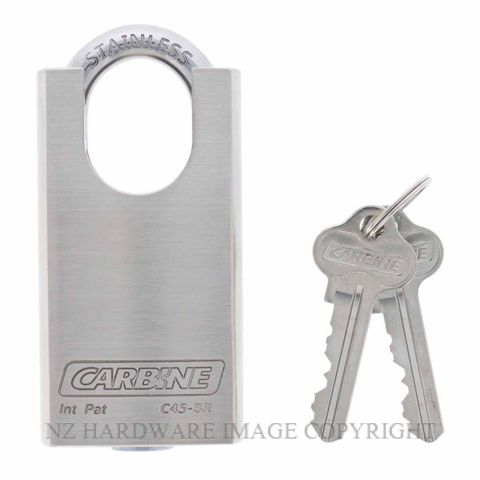 CARBINE C45-BRNP-SP-SS NICKEL PLATED BRASS PROTECTED PADLOCK 8MMX30MM SS SHACKLE KD