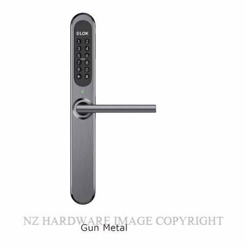 E LOK 905B 0 GM 9B RAISED BUTTON SMART LOCK SMART LEVER SET GUN METAL