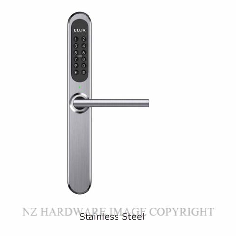 E LOK 905B 0 SS 9B RAISED BUTTON SMART LOCK SMART LEVER SET SATIN STAINLESS