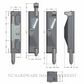 CARBINE 3386AA HEAVY DUTY PATIO BOLT SATIN CHROME