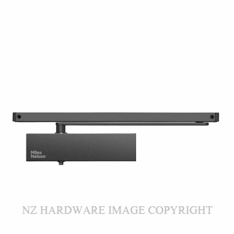 MILES NELSON MNC8624SA-BLK CAM ACTION DOOR CLOSER 2-4 SLIDE ARM MATT BLACK