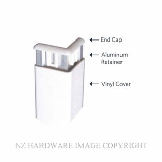 TEPROMARK TCG-50 020 EC WH END CAP WHITE