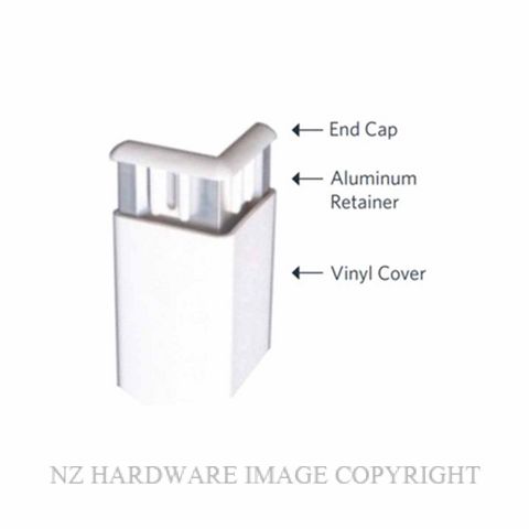 TEPROMARK TCG-50 020 EC WH END CAP WHITE
