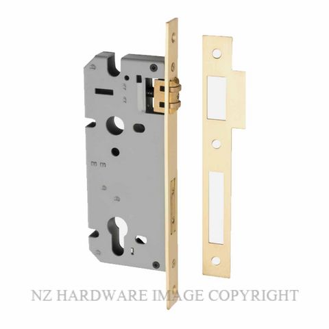 IVER 17165 - 17166 ROLLER BOLT LOCK BRUSHED GOLD