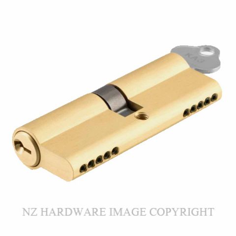 SDG 21649-KA3 EURO CYLINDER 65MM DUAL FUNCTION KEY-KEY BRUSHED GOLD
