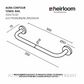 HEIRLOOM AUCTR300GM AURA CONTOUR T/RAIL 300MM GUNMETAL
