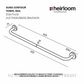 HEIRLOOM AUCTR600GM AURA CONTOUR T/RAIL 600MM GUNMETAL