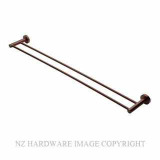 HEIRLOOM AUDTR800BC AURA TOWEL RAIL DBL 800MM BRUSHED COPPER