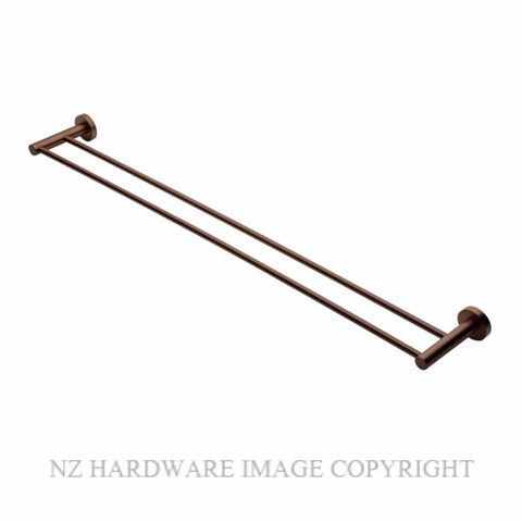 HEIRLOOM AUDTR800BC AURA TOWEL RAIL DBL 800MM BRUSHED COPPER