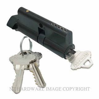 SCHLAGE SRP33024B 70MM 5P KD 32-28 EURO KEY-TURN CYLINDER MATT BLACK