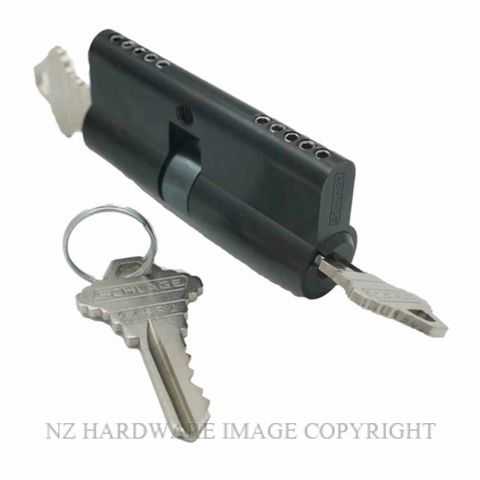 SCHLAGE OFFSET DOUBLE KEYED EURO CYLINDERS MATT BLACK