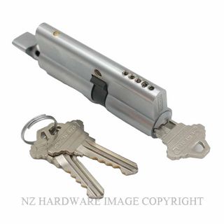 SCHLAGE SRP33044 80MM 5P KD 35-45 EURO KEY-TURN CYLINDER SATIN CHROME