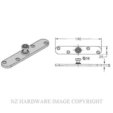 BRIO 106RB/94 GUIDE EDGE FIX SS SATIN STAINLESS