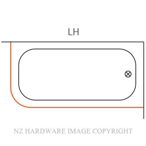 MACTRAC SHOWER TRACK L SHAPE