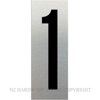 MARKIT GRAPHICS 1LN 25MM NUMBER 1 SA BLACK ON SILVER