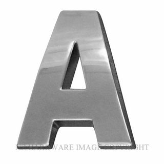 MARKIT GRAPHICS 603D 60MM 3D LETTER A SA CHROME PLATE