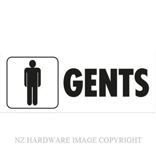 MARKIT GRAPHICS BS705 GENTS SIGN 330X130MM BLACK ON WHITE