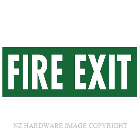 MARKIT GRAPHICS BS702 FIRE EXIT SIGN 330X130MM WHITE ON GREEN