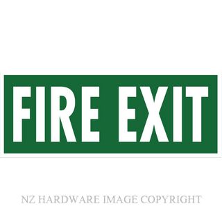 MARKIT GRAPHICS BS702 FIRE EXIT SIGN 330X130MM WHITE ON GREEN