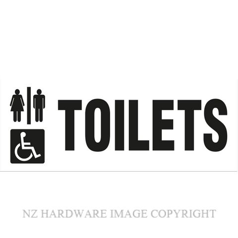 MARKIT GRAPHICS BS723 ACCESSIBLE TOILETS 330X130MM BLACK ON WHITE