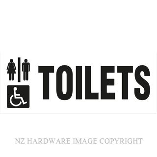 MARKIT GRAPHICS BS723 ACCESSIBLE TOILETS 330X130MM BLACK ON WHITE
