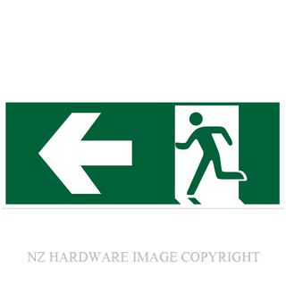 MARKIT GRAPHICS B729 LH EXIT SYMBOL-ARROW 330X130MM WHITE ON GREEN