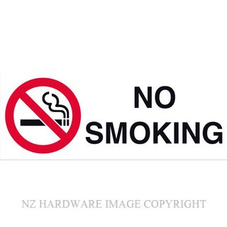 MARKIT GRAPHICS B801 NO SMOKING SIGN 330X130MM BLACK/RED ON WHITE