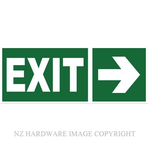 MARKIT GRAPHICS B737 EXIT SIGN WITH ARROW 330X130MM WHITE ON GREEN