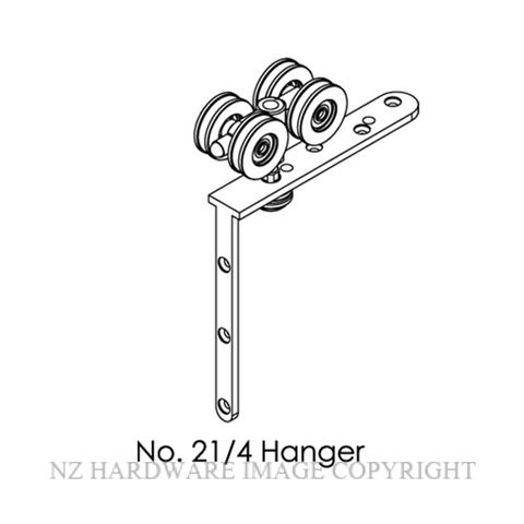 BRIO 21/4HN HNGR 75KG-FLDNG 4 WHL CRN FIX