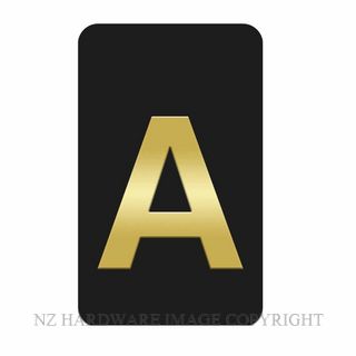 MARKIT GRAPHICS DAN 75MM LETTER A SA GOLD ON BLACK