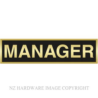 MARKIT GRAPHICS DLS260 MANAGER SIGN SA GOLD ON BLACK